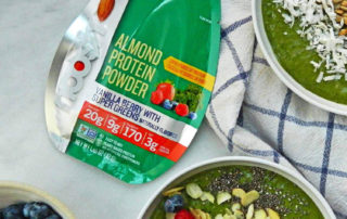 noosh almond butter best uses for protein powder vanilla berry with super greens smoothie bowl