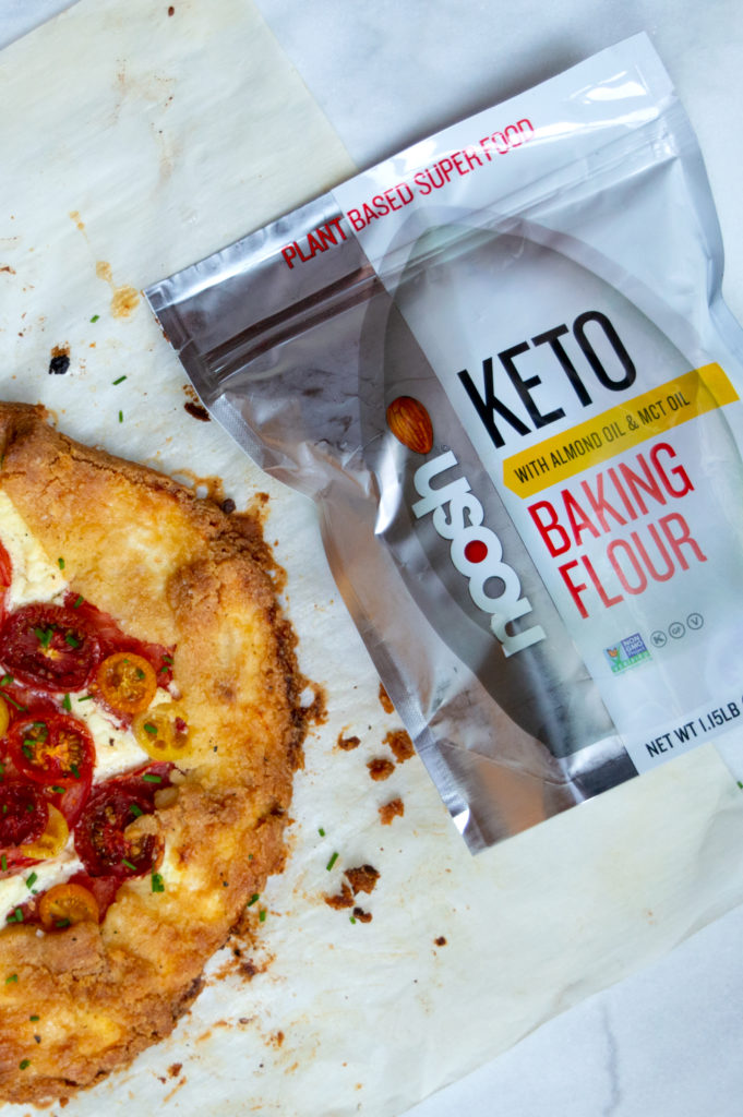 Keto Pie Crust with Heirloom Tomatoes and Goat Cheese - Noosh Brand Barista Concentrates